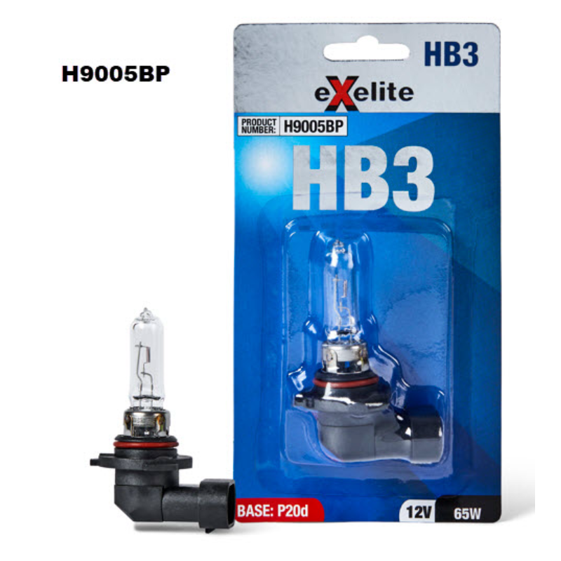 HB3 - GLOBE HALOGEN P20D 12V 65W BLISTER PACK