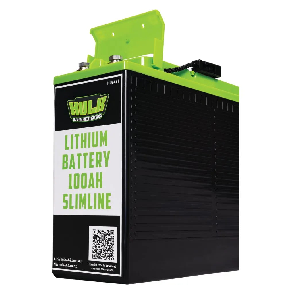 HULK Pro 100Ah Slimline Lithium Battery Lifepo4 12V