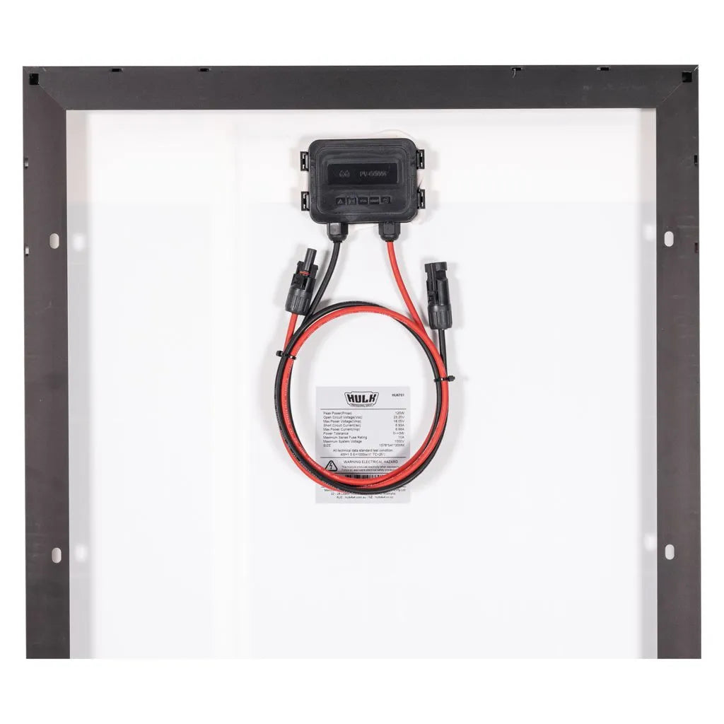 120W FIXED SLIM SOLAR PANEL 1578mm x 541mm x 35mm BLACK