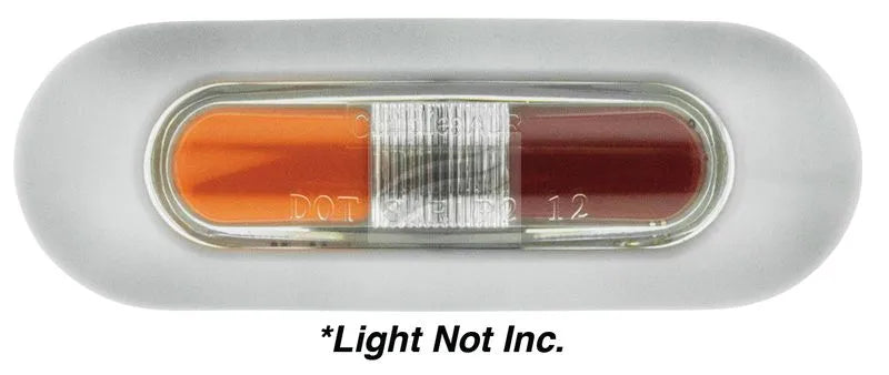 PKT 1 WHITE BEZEL T/S ZEON LED SIDE MARKER LAMPS
