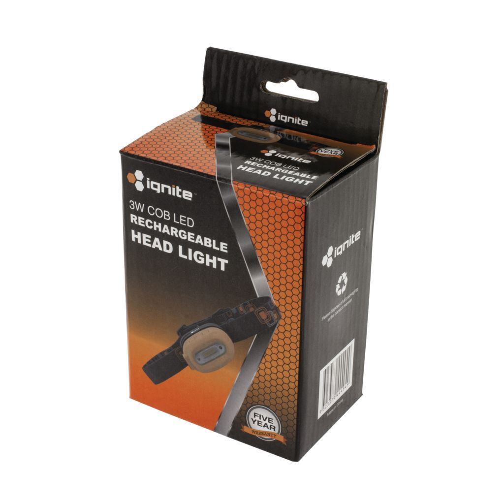 RECHARGBLE LED HEADLAMP W/ ON/ OFF MOTION SENSOR 280 Lmns