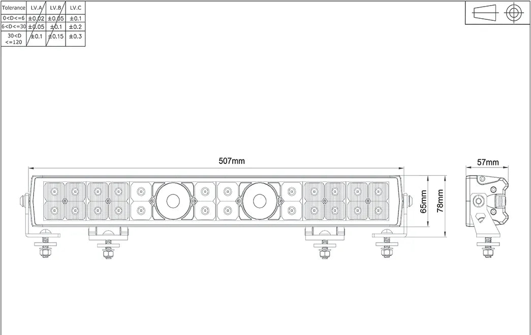 LASER LED DRIVING LMP LIGHTBAR COMBO BEAM 9-36V 136W 11,500
