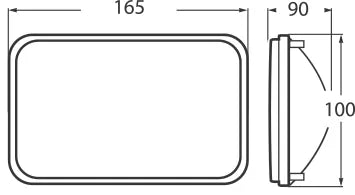 SEMI SEALED BEAM 165 x 100mm H1 HIGH BEAM