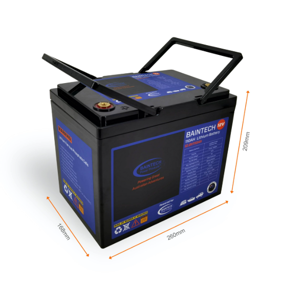 Baintech Lithium Battery 12.8V 110Ah Bluetooth