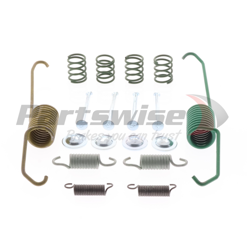 PW20130 Drum Brake Hardware Kit Suits N1714 brake shoe. Axle kit without adjusters.