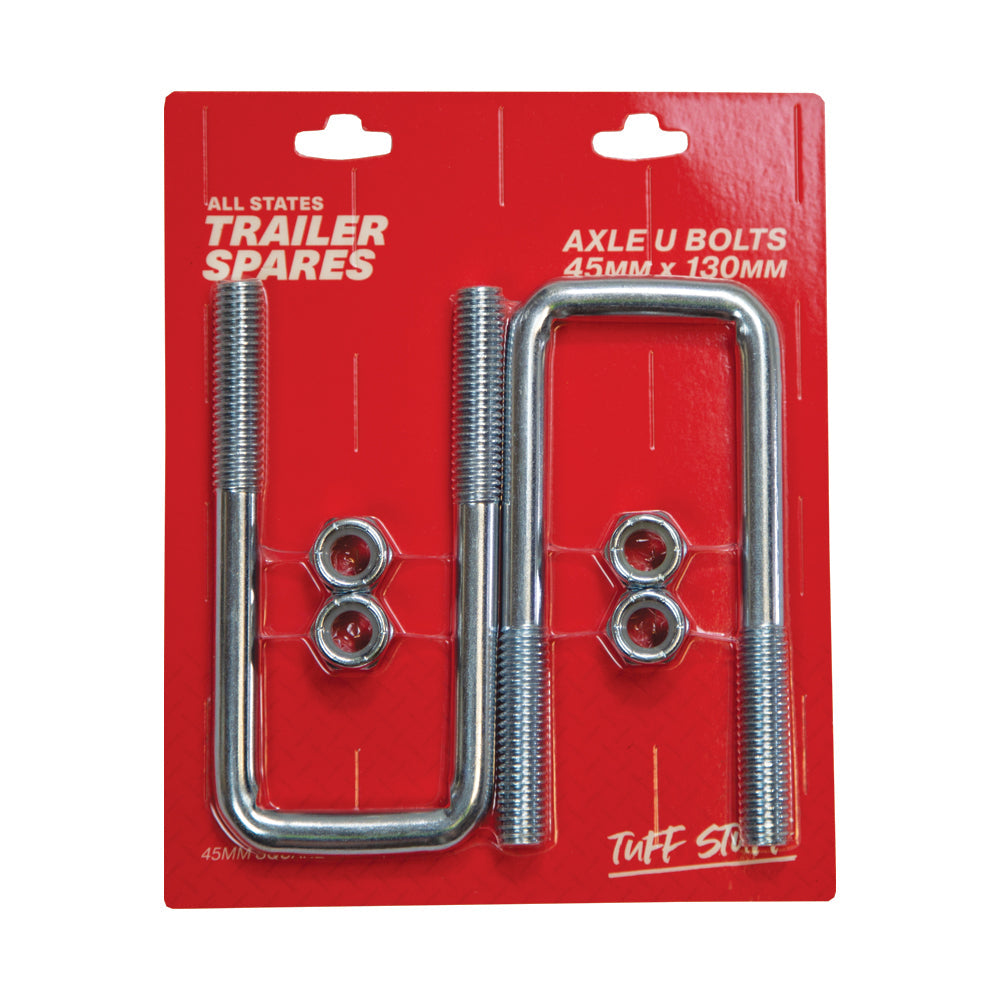 U Bolt 45mmx130mm Square inc Nut (2 per pack)