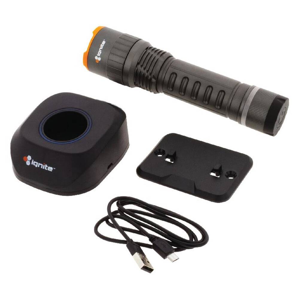 RECHARGEABLE LED TORCH WITH WIRELESS CHARGING 750 LUMENS
