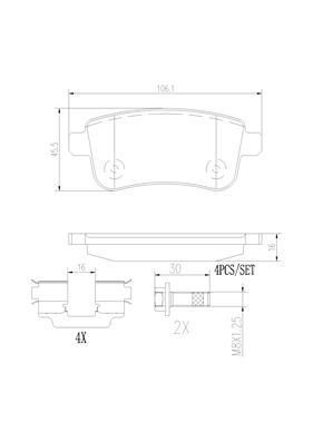 BREMBO BRAKE PAD - RENAULT