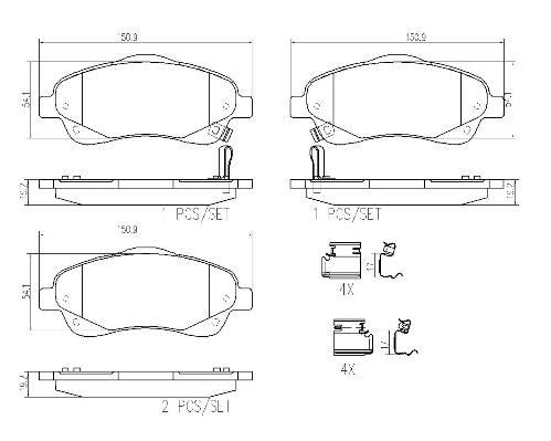 BREMBO BRAKE PAD - TOYOTA