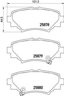 MECH H/BRAKE BREMBO BRAKE PAD - MAZDA 3 REAR