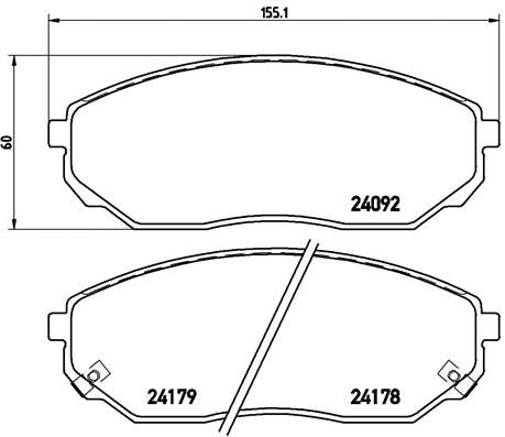 BREMBO BRAKE PAD - KIA FRONT