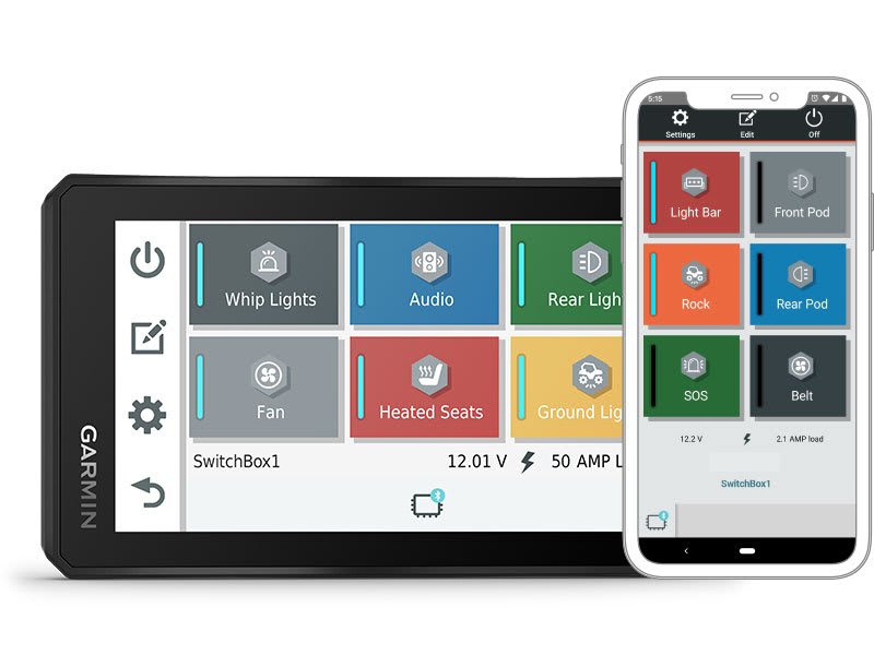 Garmin PowerSwitch in use