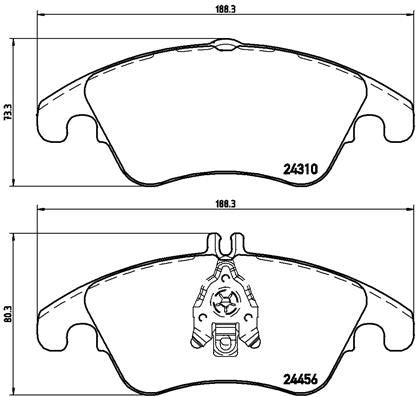 BREMBO BRAKE PAD - MERCEDES BENZ FRONT