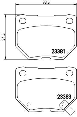 BREMBO BRAKE PAD - NISSAN REAR