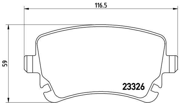 BREMBO BRAKE PAD - AUDI/VW/SKODA REAR