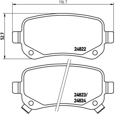 BREMBO BRAKE PAD - REAR