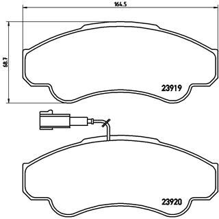 BREMBO BRAKE PAD - cit/fiat/pug front