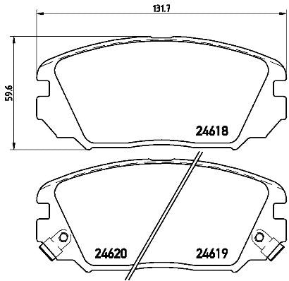 BREMBO BRAKE PAD - HYUNDAI FRONT