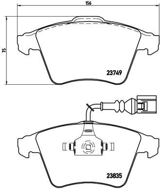 BREMBO BRAKE PAD - AUDI/VW/SKODA FRONT