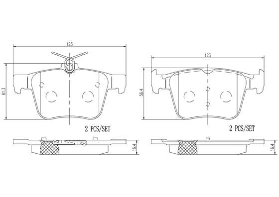 BREMBO BRAKE PAD - AUDI/SKODA/VW