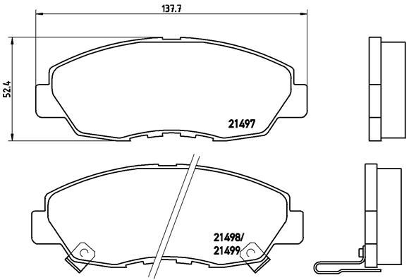 BREMBO BRAKE PAD - HONDA/NISSAN FRONT