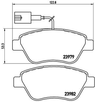 BREMBO BRAKE PAD - FIAT/ABARTH FRONT