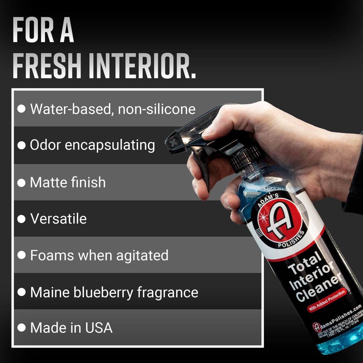 Adam's Total Interior Cleaner 16oz./473mL