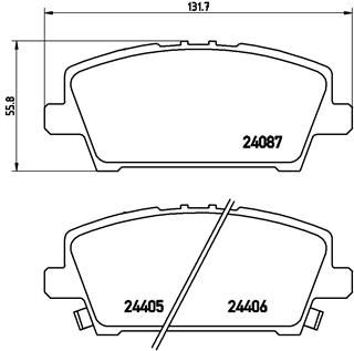 BREMBO BRAKE PAD - front honda