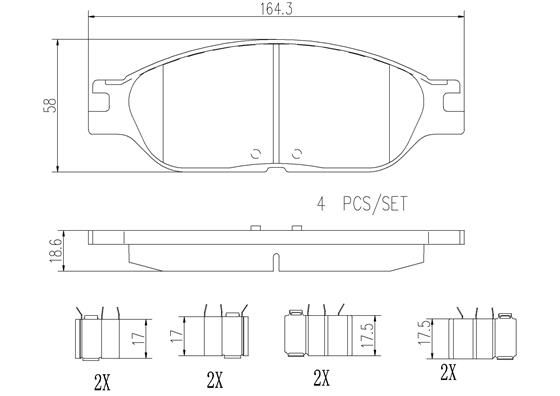 BREMBO BRAKE PAD - FORD