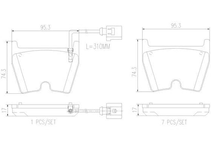 Brembo NAO brake pads - FRT AUDI