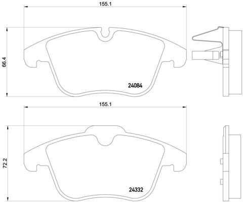 BREMBO BRAKE PAD - CIT/PUG FRONT