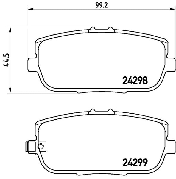 BREMBO BRAKE PAD - mazda/fiat REAR