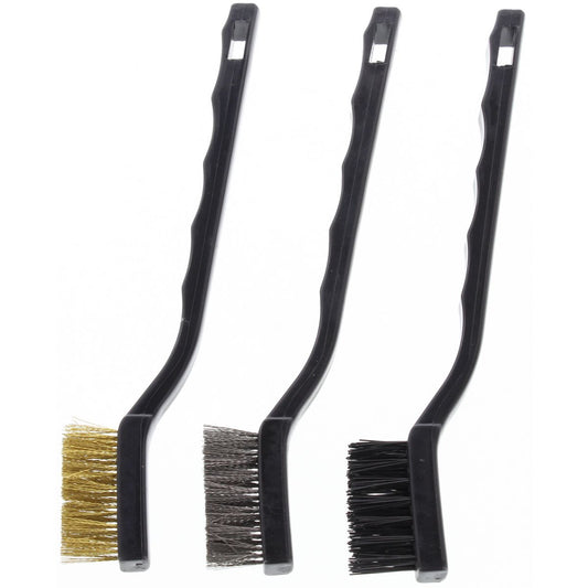 Cleaning Brush Set 3 Pc. Nylon, Brass & Steel