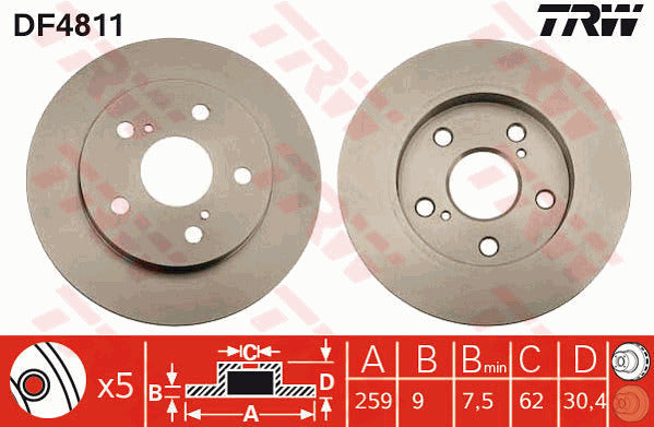 TRW BRAKE DISC