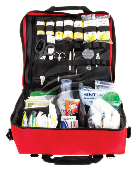 4WD ADVENTURER FIRST AID KIT - SOFT DURABLE CASE - RED