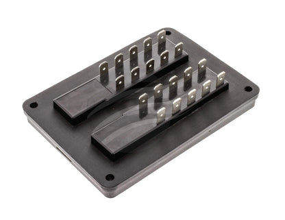 10 WAY FUSE BOX W/PROOF ATS STANDARD BLADE CLIP COVER LED