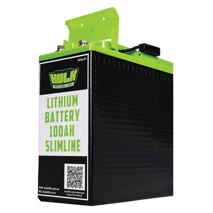 HULK Pro 100Ah Slimline Lithium Battery Lifepo4 12V