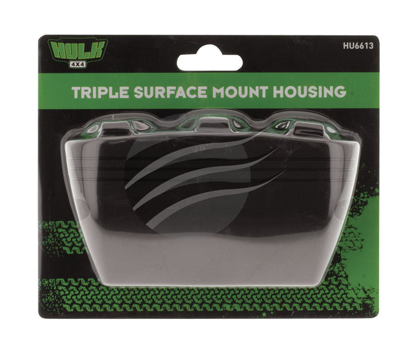 TRIPLE SURFACE MOUNT HOUSING T/S HULK 4x4 SOCKET RANGE