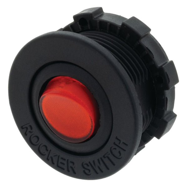 ROCKER SWITCH RED LED 12V T/S FLUSH & SURFACE MOUNT HOUSINGS