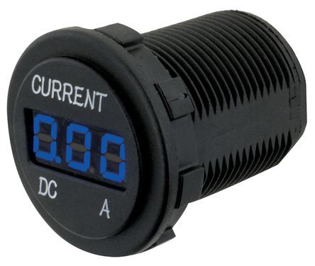 AMMETER 12/24v 0-10a BLUE LED