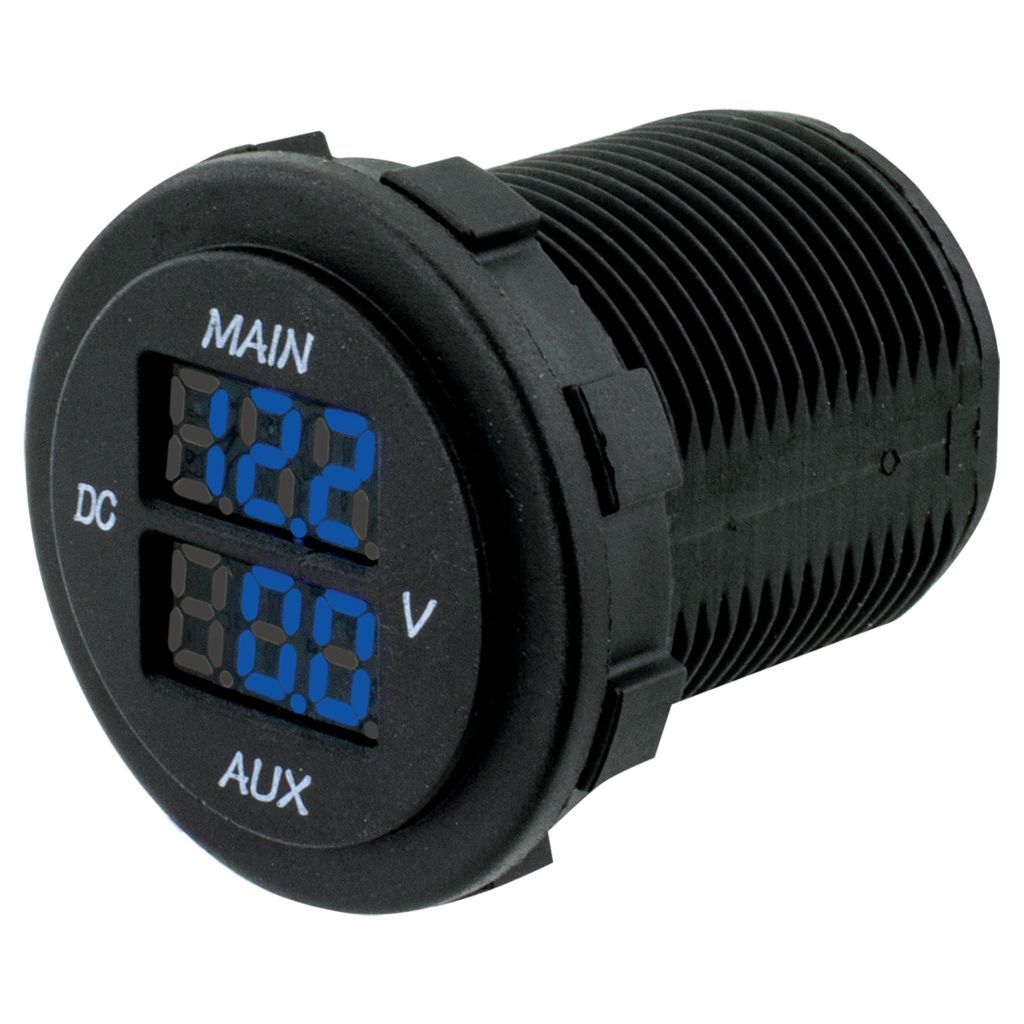 DUAL VOLTMETER 5-30v BLUE LED