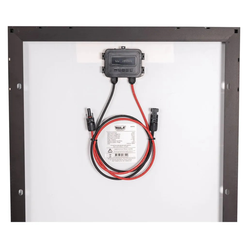 100W FIXED SOLAR PANEL MONO 1195mm x 541mm x 35mm BLACK