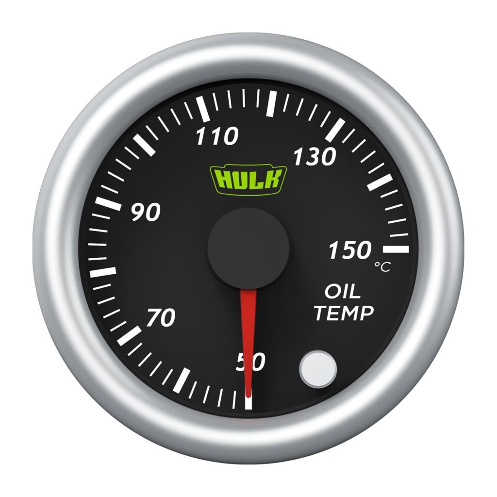 52mm OIL TEMPERTURE GAUGE 12 VOLT 10 COLOUR ILLUMINATION