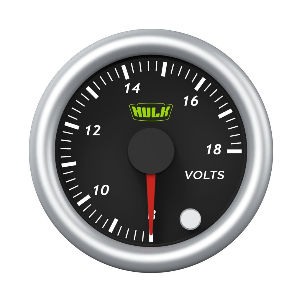 52mm VOLT METER GAUGE 8-18 V 10 COLOUR ILLUMINATION