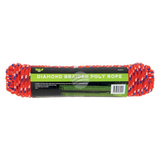 HULK 30M POLY ROPE RED DIAMOND BRAIDED 66KGS WORKING