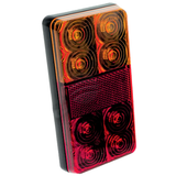 PKT 2 LED STOP/TAIL/INDICATOR LAMP 12V WITH REFLEX REFLECTOR