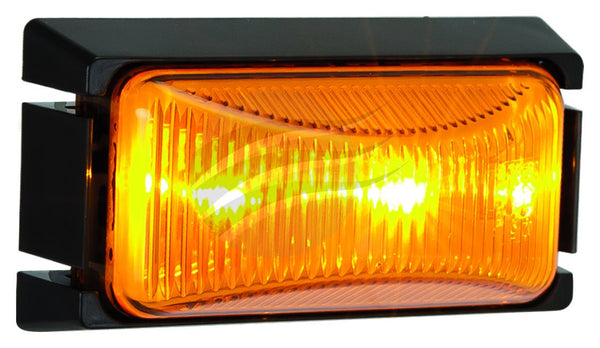 LED SUPPLMTRY SIDE MARKER LAMP AMBER 12/24V, BLACK BASE