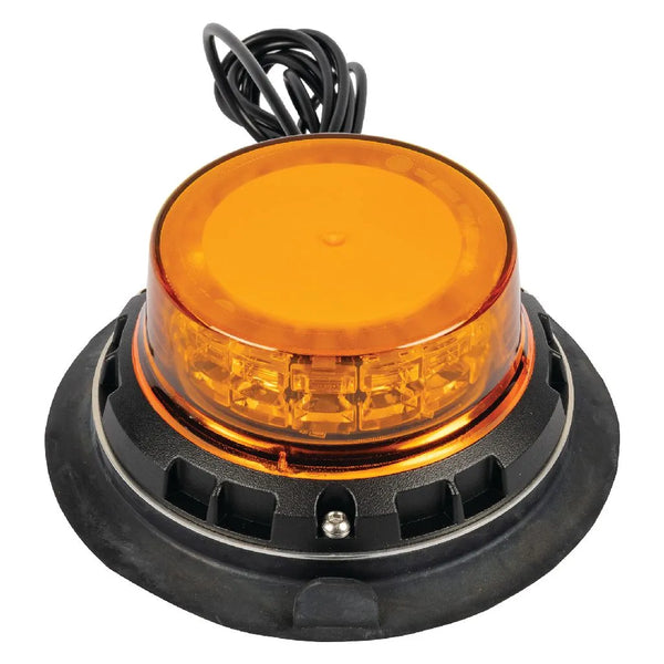 LED AMBER BEACON 12/24V VACUUM MAGNETIC MNT  9x STROBE 3x ROT