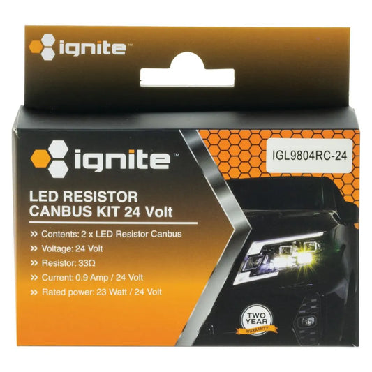 PKT 2 RESISTOR CANBUS KIT T/S H4 GLOBE TYPE 24VOLT