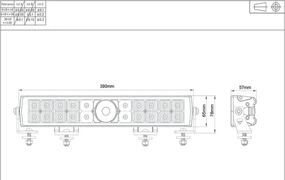 LASER LED DRIVING LMP LIGHTBAR COMBO BEAM 9-36V 95W 8,700Lmns